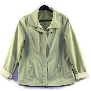 White Stag Coat Women's Size Large Lime Green Lined Lightweight